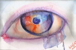 Eyes to the Soul- water color by Niki Lopez