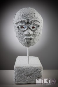 Hello by Niki Lopez - Papier-mâché & Mixed Media Sculpture